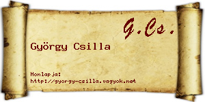 György Csilla névjegykártya